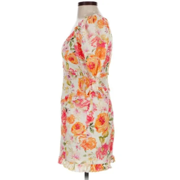 Floral Linen Dress - Picture 4 of 6